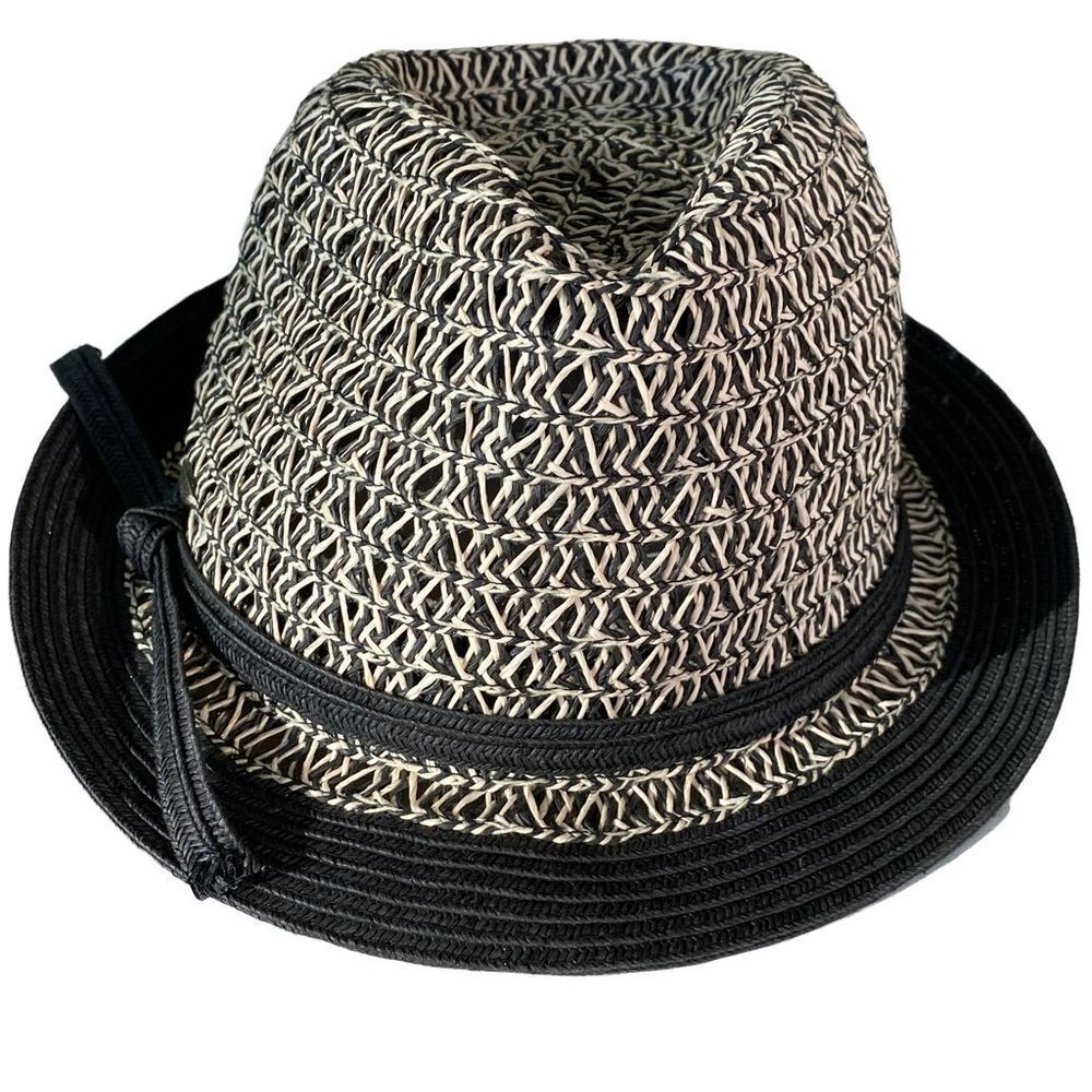 VINTAGE Scala Fedora Hat Black/Tan OS